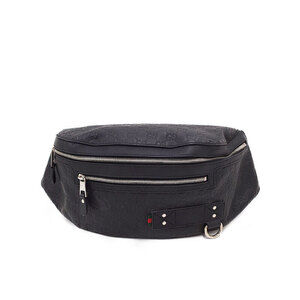 Gucci Guccissima Leather Web Belt Bag Black